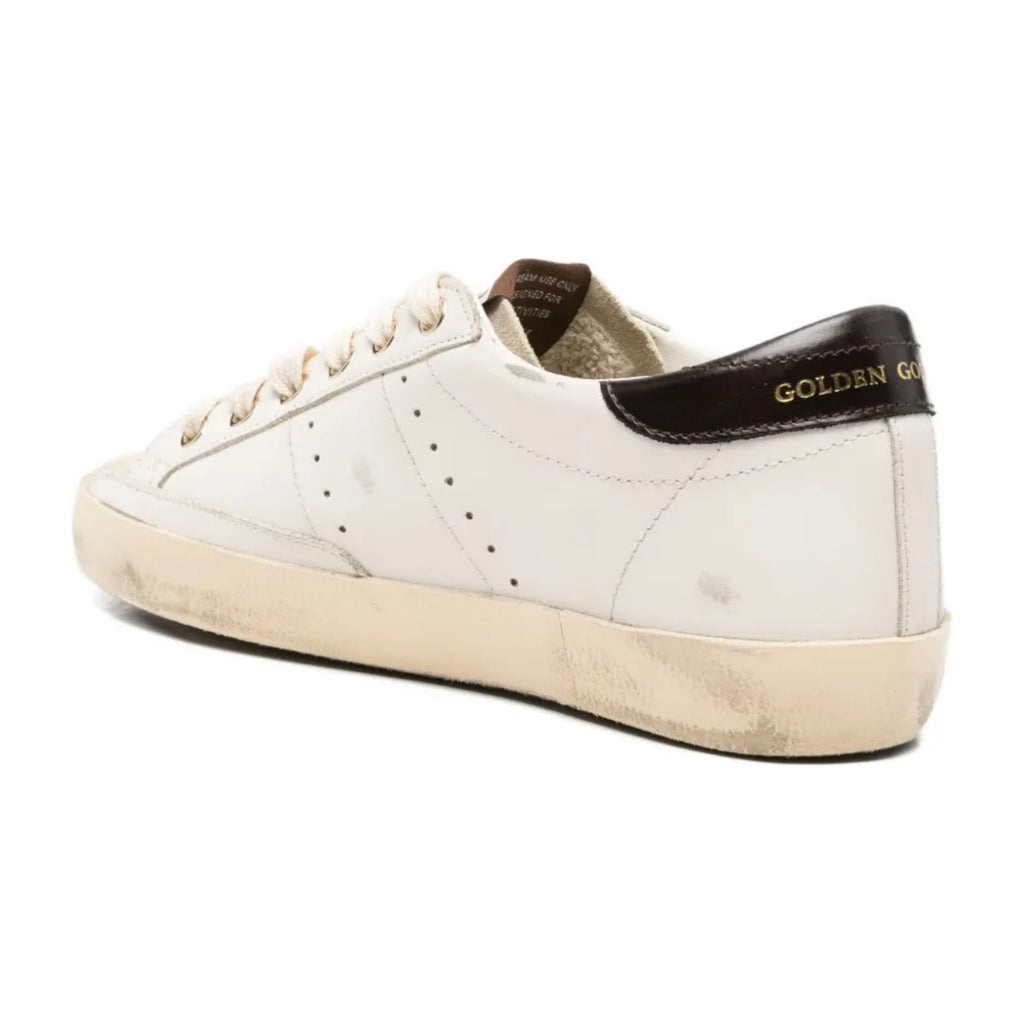 Golden Goose Super-Star White Leather Gold Swarovski Star (W)