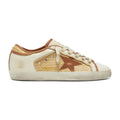 Golden Goose Super-Star White Leather Raffia Brick Red Star (W)