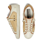 Golden Goose Super-Star White Leather Raffia Brick Red Star (W)