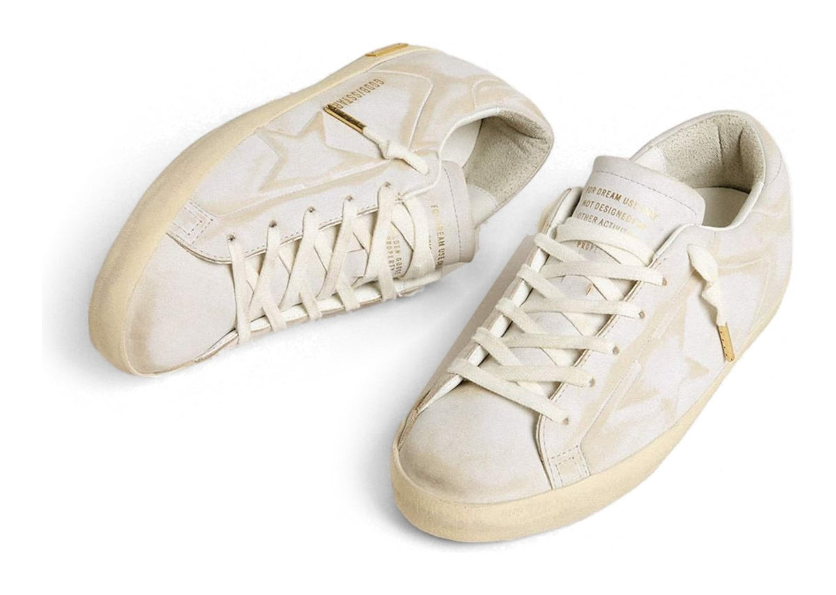 Golden Goose Super-Star White Leather Star Heel Tab Lived-In Effect (W)