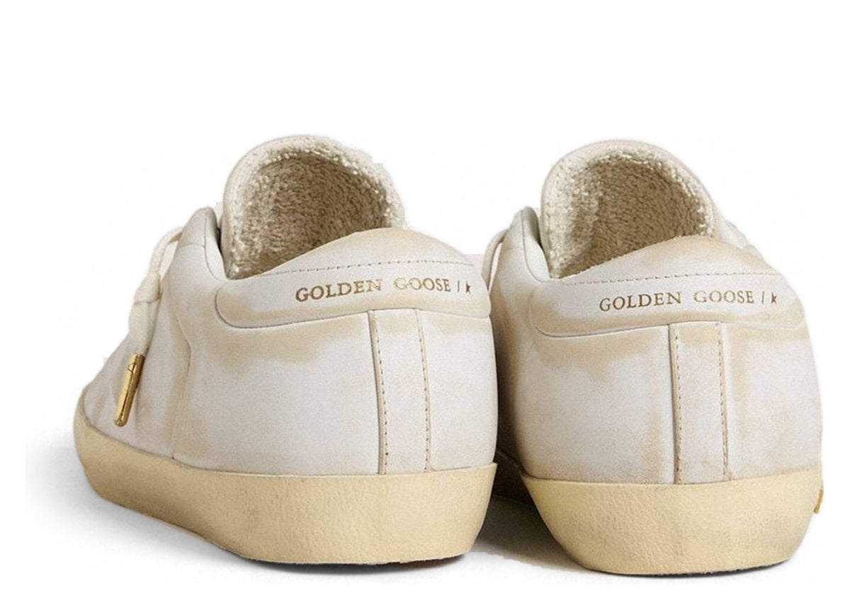 Golden Goose Super-Star White Leather Star Heel Tab Lived-In Effect (W)