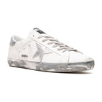 Golden Goose Super-Star White Silver Glitter
