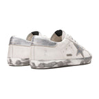 Golden Goose Super-Star White Silver Glitter