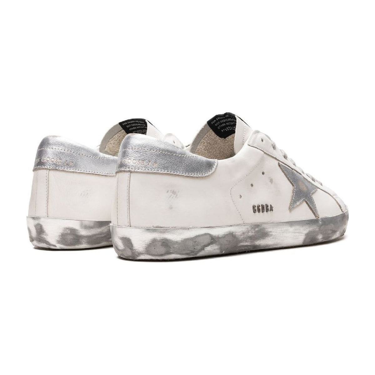 Golden Goose Super-Star White Silver Glitter