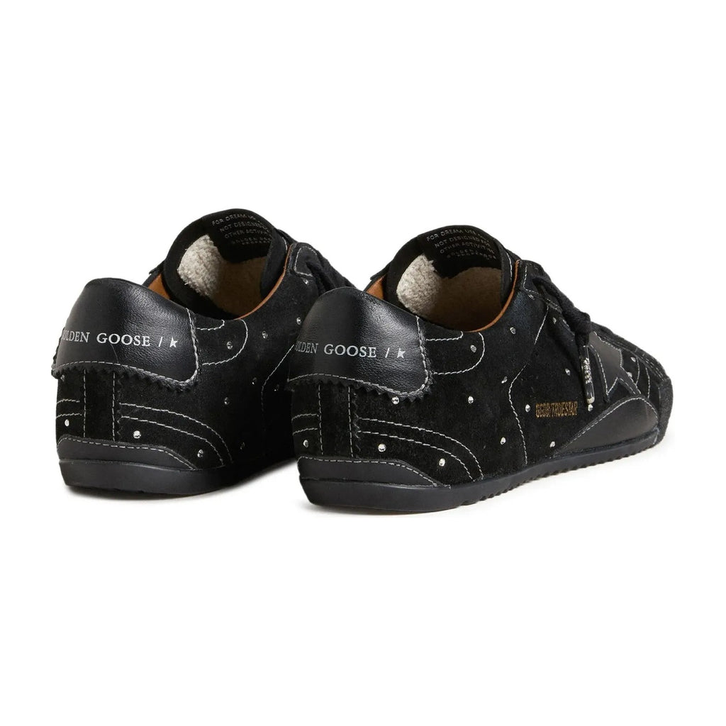 Golden Goose True-Star Black Suede Swarovski Crystal Black Star Heel (W)