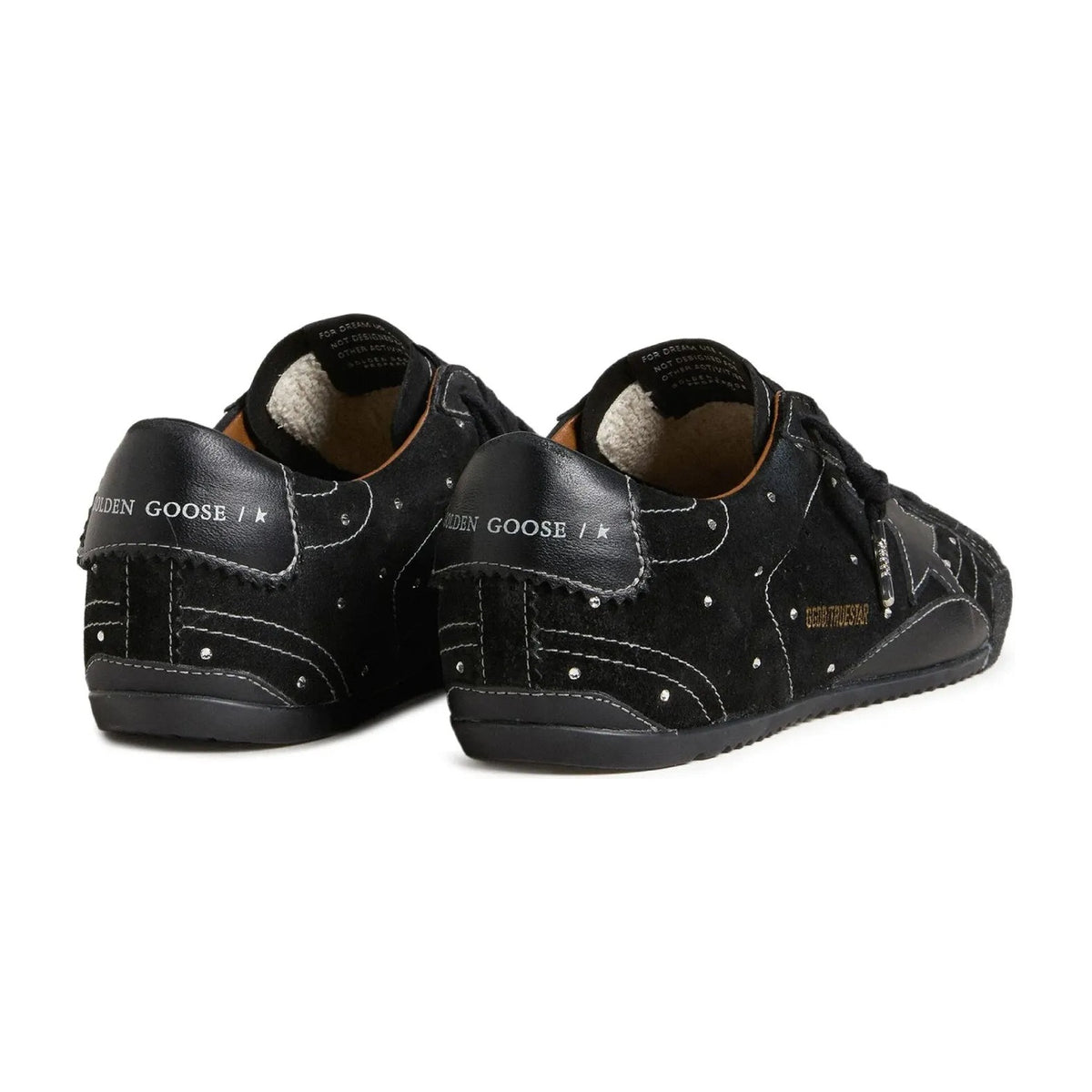 Golden Goose True-Star Black Suede Swarovski Crystal Black Star Heel (W)