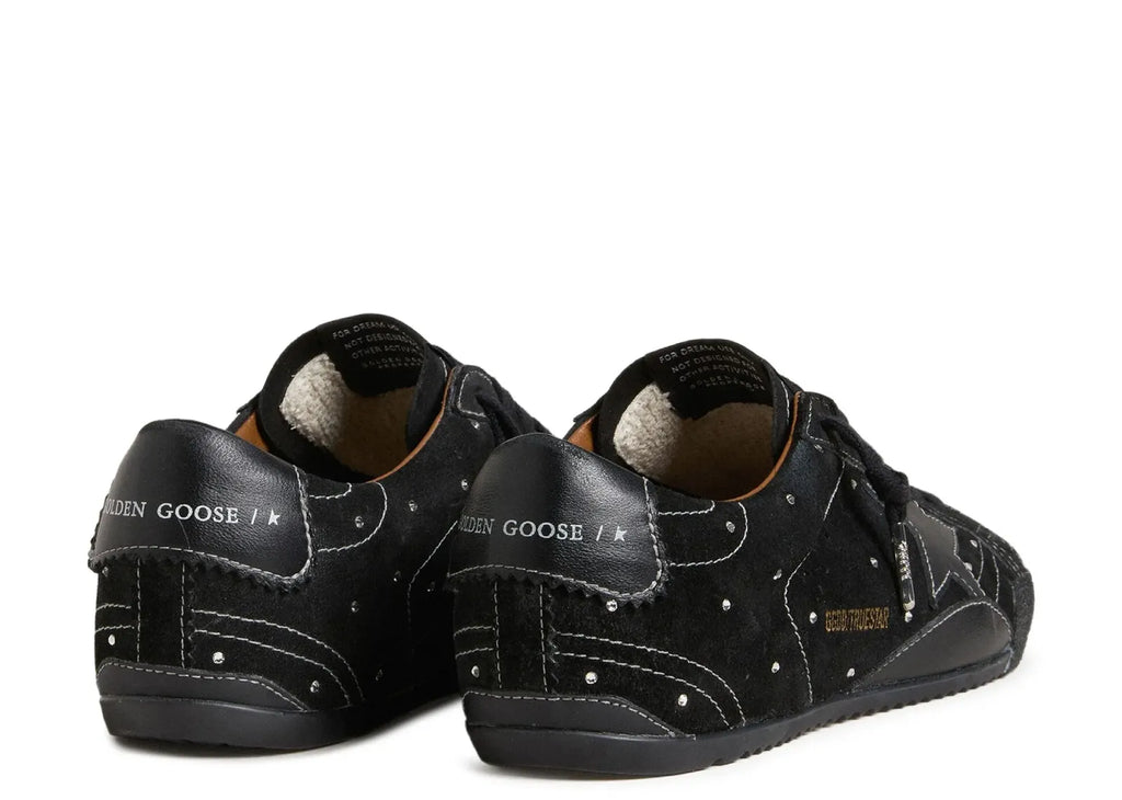 Golden Goose True-Star Black Suede Swarovski Crystal Black Star Heel (W)