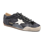 Golden Goose True-Star Dark Blue Suede White Nappa Star Heel (W)