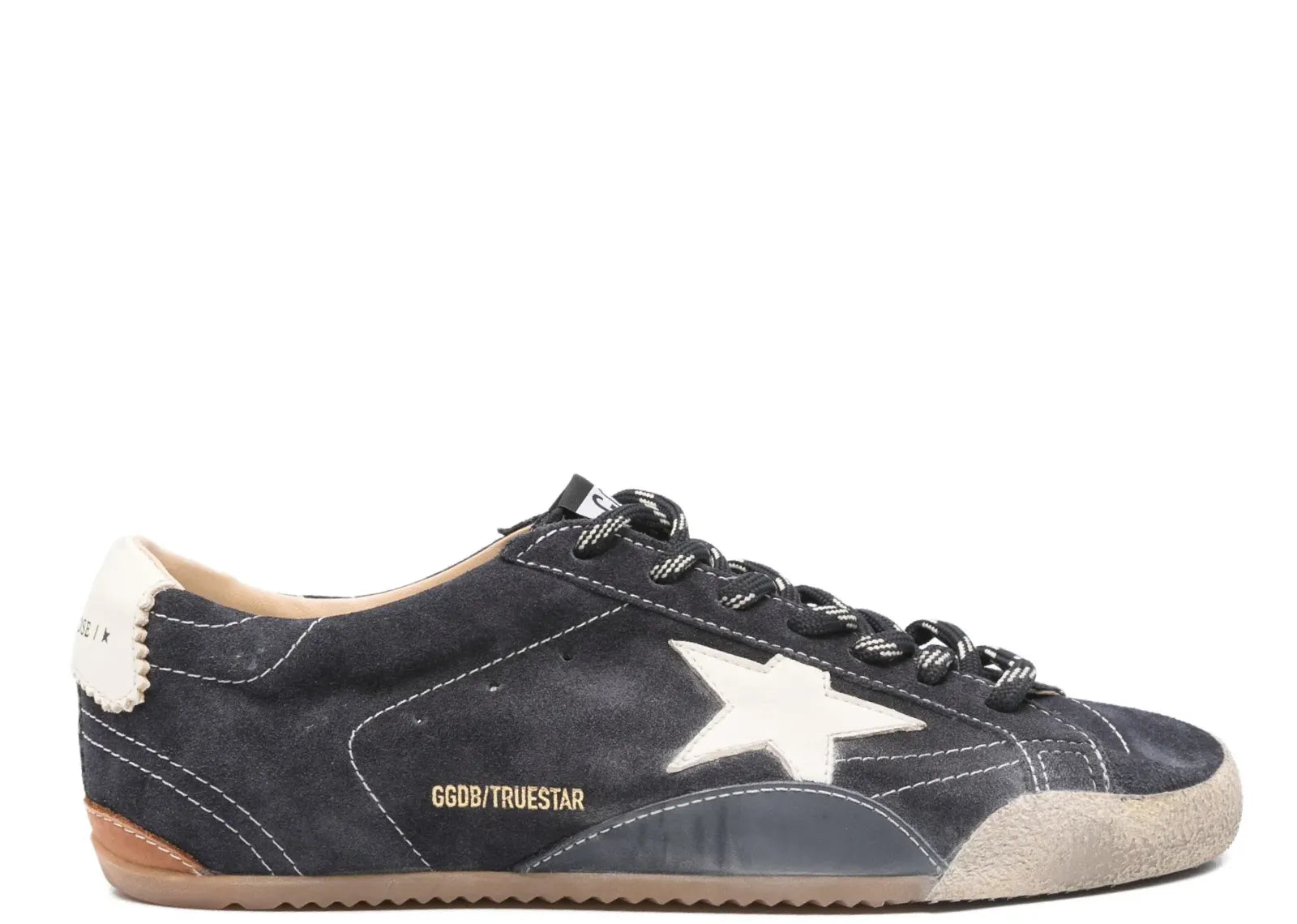 Golden Goose True-Star Dark Blue Suede White Nappa Star Heel (W)