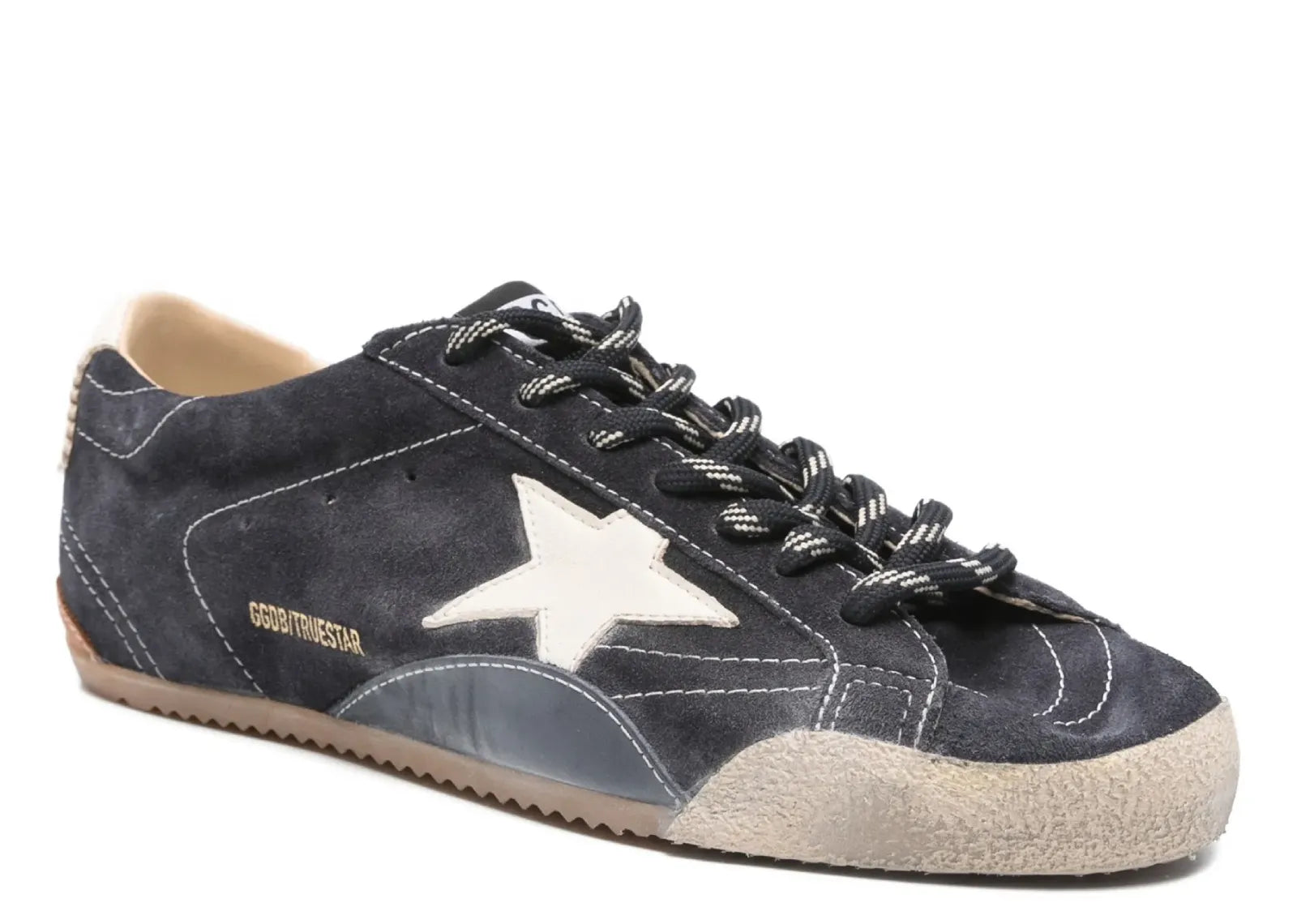 Golden Goose True-Star Dark Blue Suede White Nappa Star Heel (W)