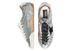 Golden Goose True-Star Silver Sequin Black Suede Star Silver Heel (W)