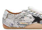Golden Goose True-Star Silver Sequin Black Suede Star Silver Heel (W)