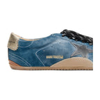 Golden Goose True-Star Teal Suede Black Star Cream Heel (W)