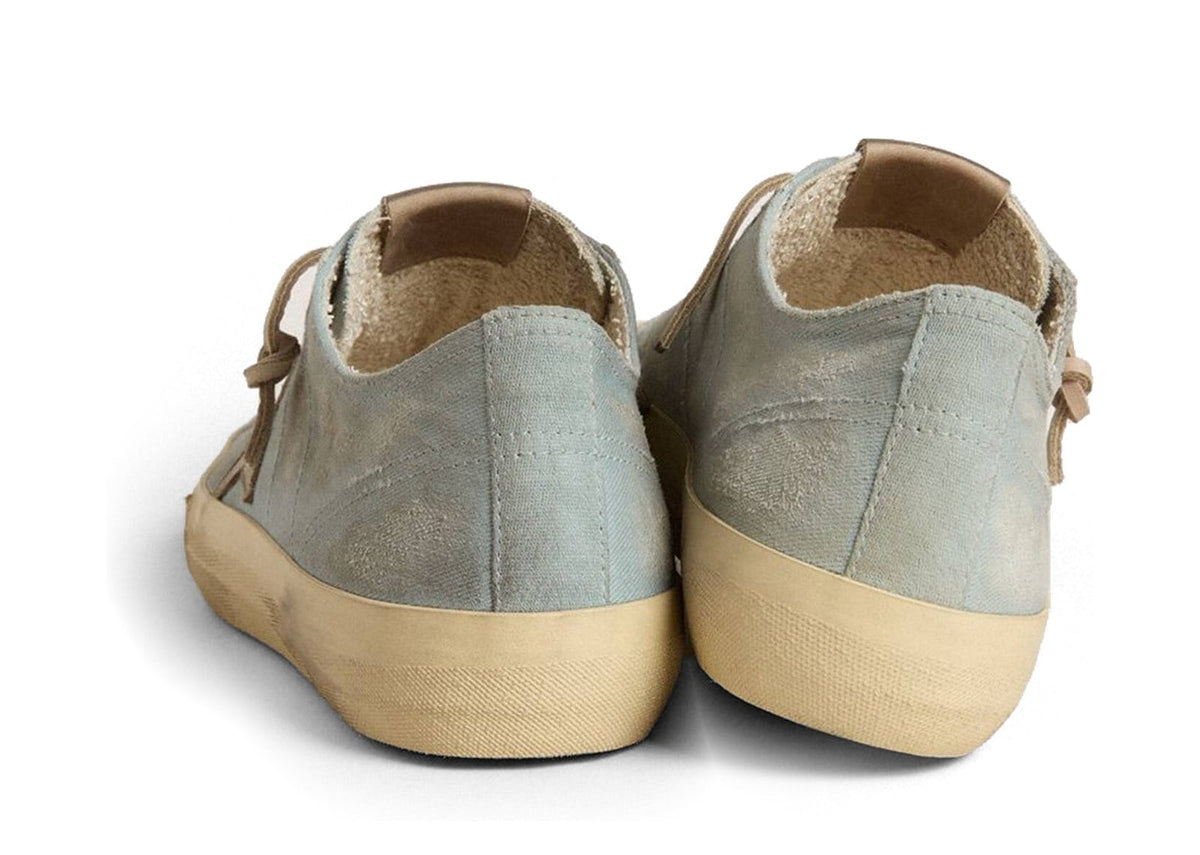 Golden Goose V-Star Light Blue Leather Beige Star