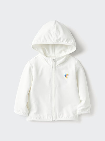 UNIQLO Babies' UV Protection Mesh Hoodie - 00 WHITE