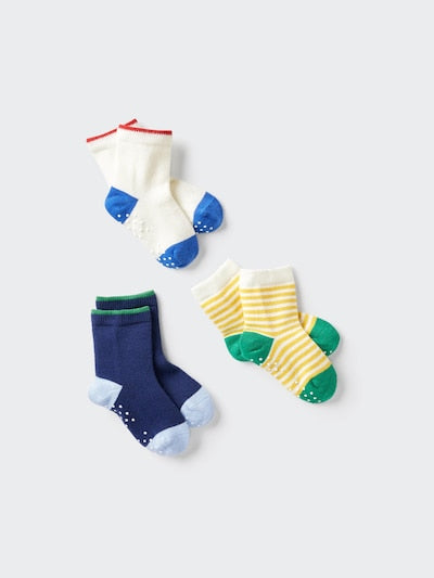 UNIQLO Babies' Socks (3 Pairs) - 01 OFF WHITE