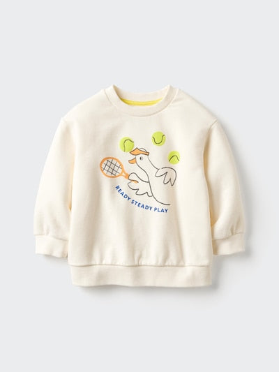 UNIQLO Babies' Ultra Stretch Sweatshirt - 01 OFF WHITE