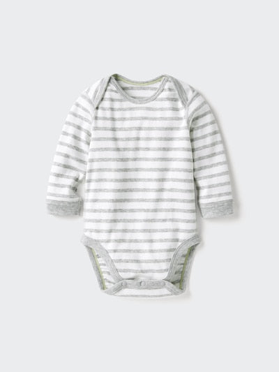 UNIQLO Babies' Newborn Bodysuit (Stripe) - 03 GREY