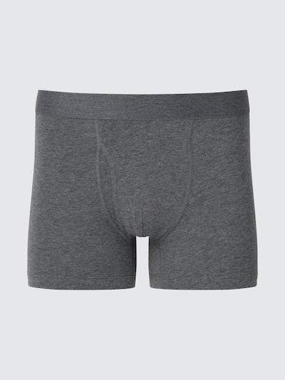 UNIQLO Men's Cotton Boxer Briefs (Regular Rise) - 07 GREY