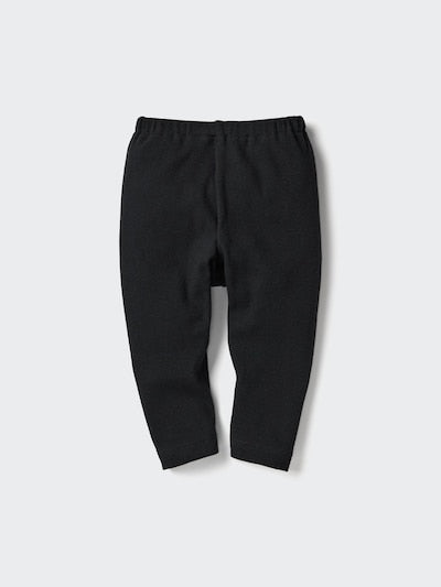 UNIQLO Babies' Toddler Relaxed Leggings (Ribbed) - 09 BLACK