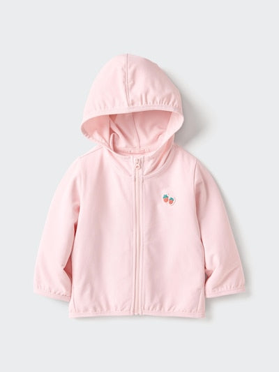 UNIQLO Babies' UV Protection Mesh Hoodie - 10 PINK