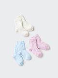 UNIQLO Babies' Socks (3 Pairs) - 11 PINK