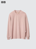 UNIQLO AIRism Cotton Crew Neck T-Shirt (Long Sleeve) - 12 PINK