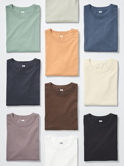 UNIQLO Unisex Crew Neck T-Shirt - 03 GREY