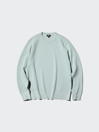 UNIQLO Unisex Washable Milano Ribbed Crew Neck Jumper - 60 LIGHT BLUE