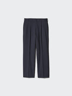 UNIQLO Men's Pleated Wide Trousers - 06 GREY
