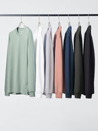 UNIQLO Unisex AIRism Cotton Crew Neck T-Shirt (Long Sleeve) - 11 PINK