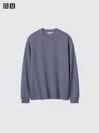 UNIQLO AIRism Cotton Crew Neck T-Shirt (Long Sleeve) - 12 PINK