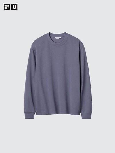 UNIQLO AIRism Cotton Crew Neck T-Shirt (Long Sleeve) - 12 PINK
