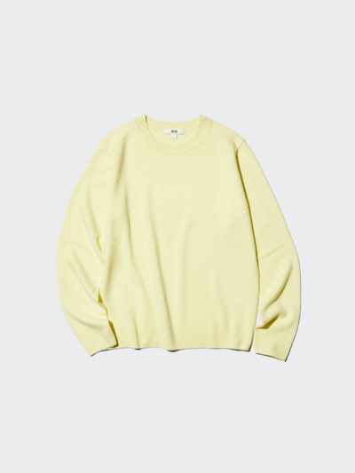 UNIQLO 100% Cashmere Crew Neck Jumper - 50 LIGHT GREEN