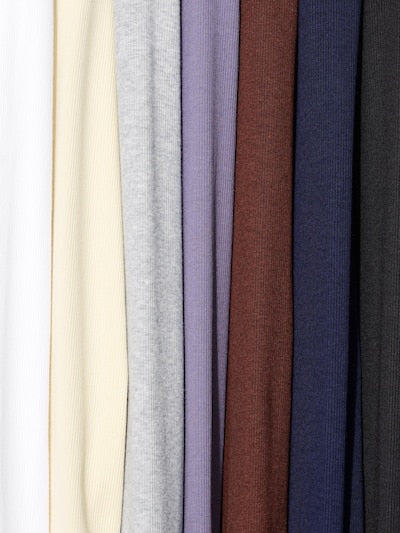 UNIQLO Unisex Soft Ribbed T-Shirt (Long Sleeve) - 40 CREAM
