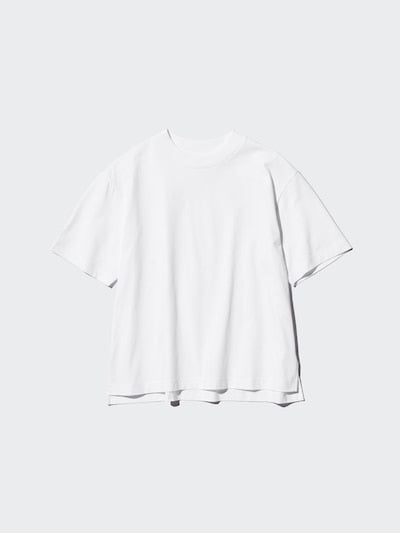 UNIQLO Women's AIRism Cotton T-Shirt - 02 LIGHT GREY