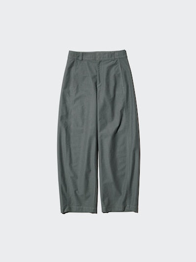 UNIQLO Jersey Barrel Leg Trousers - 32 BEIGE