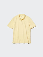 UNIQLO Unisex AIRism Cotton Piqué Polo Shirt - 68 BLUE
