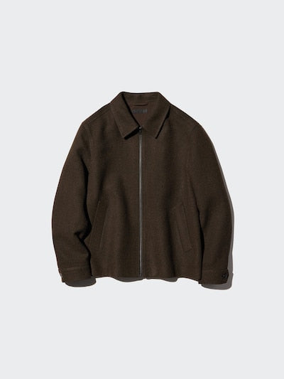 UNIQLO Men's Single Collar Short Blouson - 03 GREY