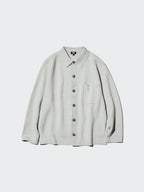 UNIQLO Unisex Milano Ribbed Shirt Collar Cardigan - 69 NAVY