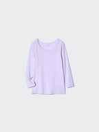 UNIQLO Kids' HEATTECH Scoop Neck T-Shirt (Long Sleeve) - 09 BLACK