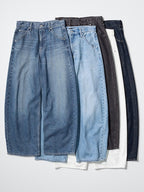 UNIQLO Unisex Baggy Curve Jeans - 00 WHITE