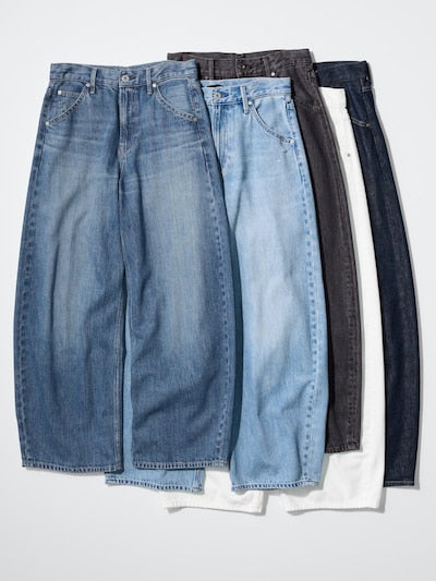 UNIQLO Unisex Baggy Curve Jeans - 64 BLUE