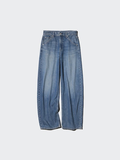 UNIQLO Unisex Baggy Curve Jeans - 67 BLUE