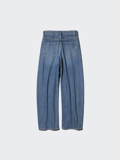 UNIQLO Unisex Baggy Curve Jeans - 69 NAVY