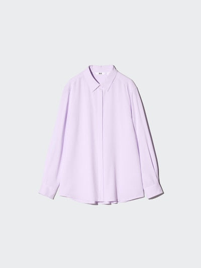 UNIQLO Women's Rayon Blouse - 07 GREY