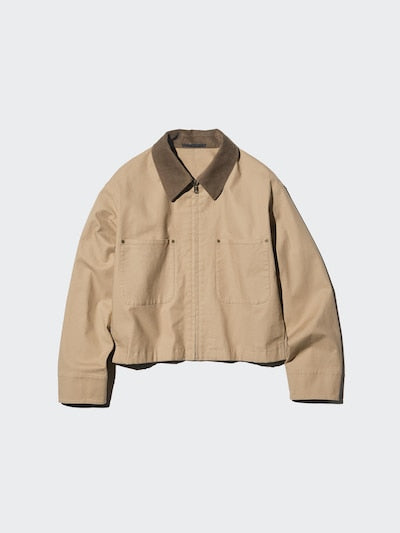 UNIQLO Unisex Zip-Up Short Jacket - 32 BEIGE