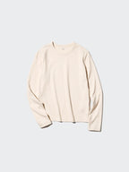 UNIQLO Women's Smooth Stretch Cotton T-Shirt (Long Sleeve) - 03 GREY