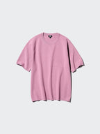 UNIQLO Unisex Washable Milano Ribbed Knitted T-Shirt - 31 BEIGE
