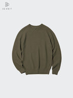 UNIQLO Unisex Washable 3D Knit Seamless Crew Neck Jumper - 02 LIGHT GREY